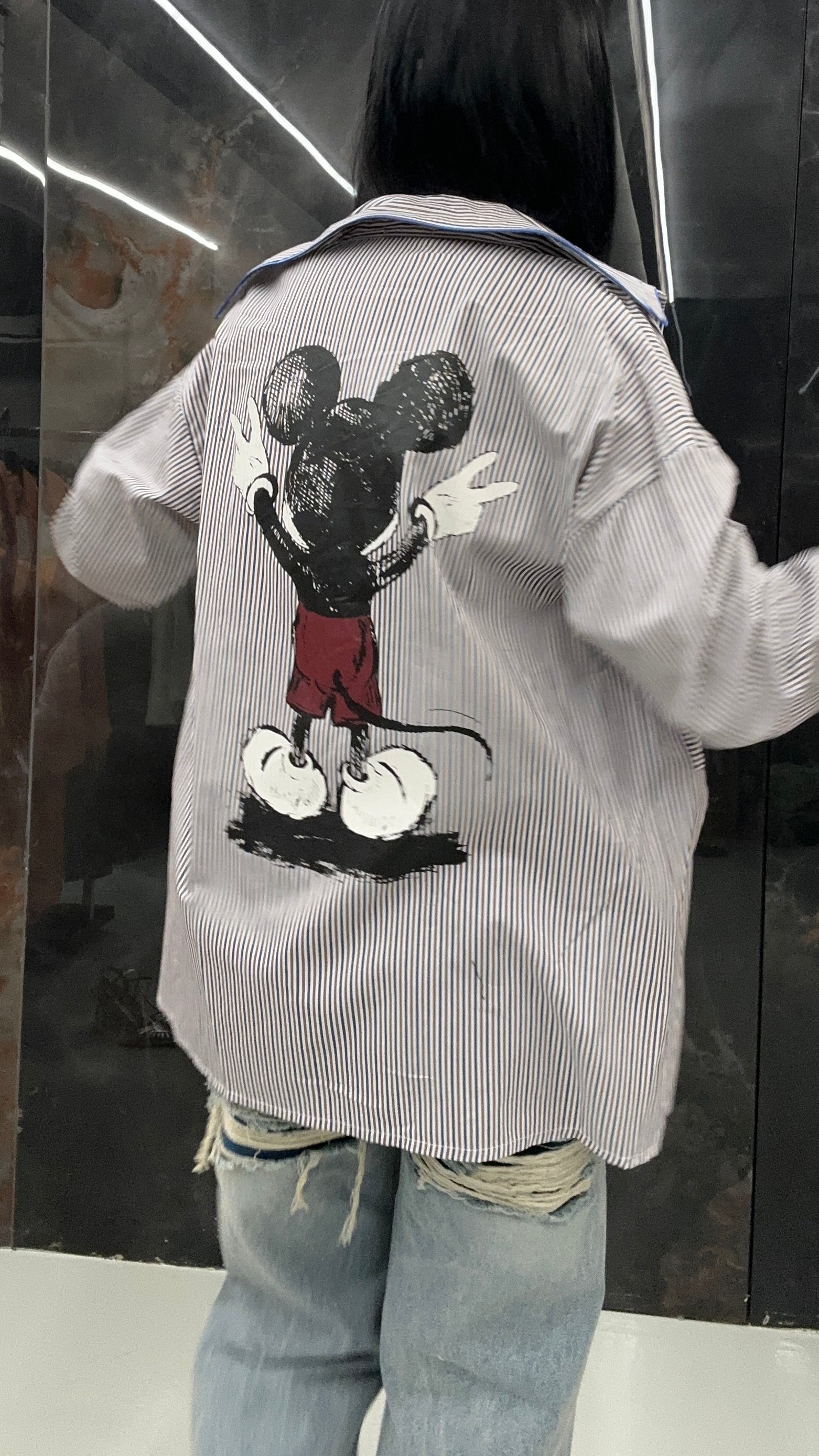 Camicia Mickey Mouse Marrone