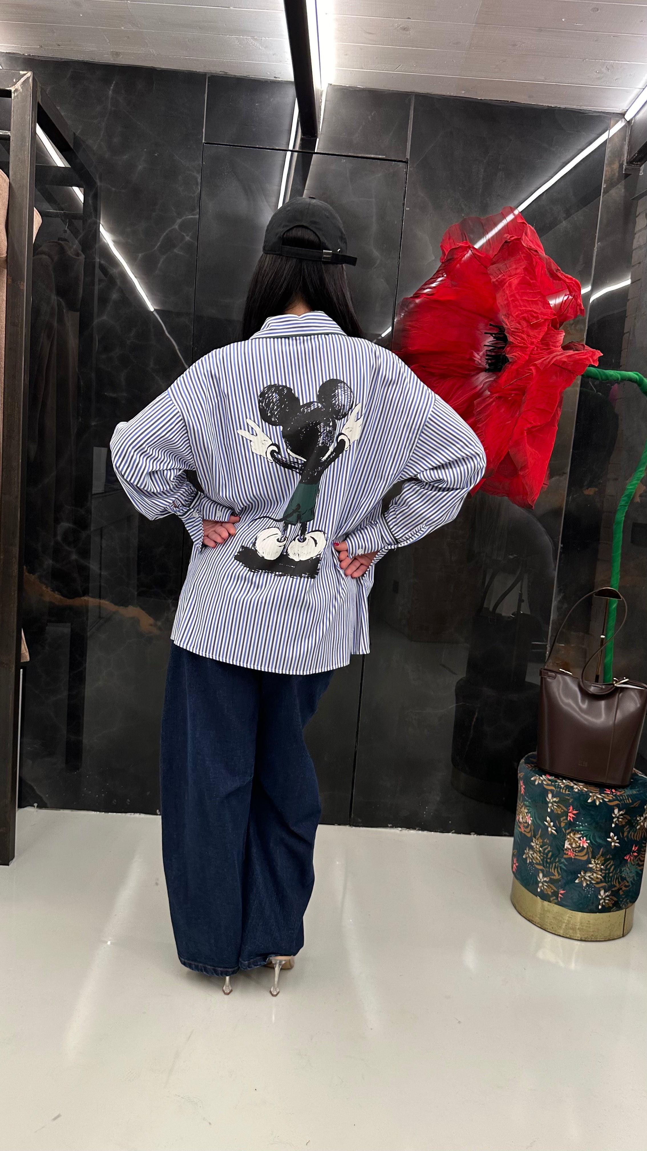 Camicia Mickey Mouse Blu